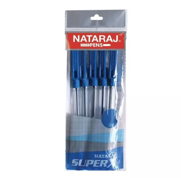Natraj Superx Ball Pen Set Of 5 - Red