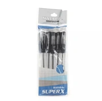 Natraj Superx Ball Pen Set Of 5 - Black