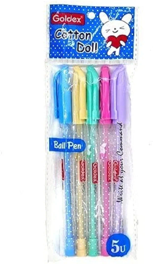 Goldex Cotton Doll Pen Set Of 5 - Red
