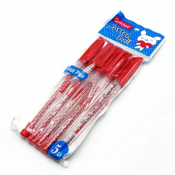 Goldex Cotton Doll Pen Set Of 5 - Red