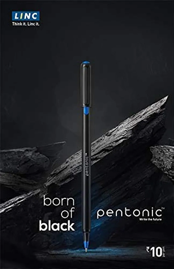 Pentonic Ball Pen Set Of 10 - Blue