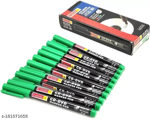Camlin Cd/Dvd  Marker Set Of 10 - Green