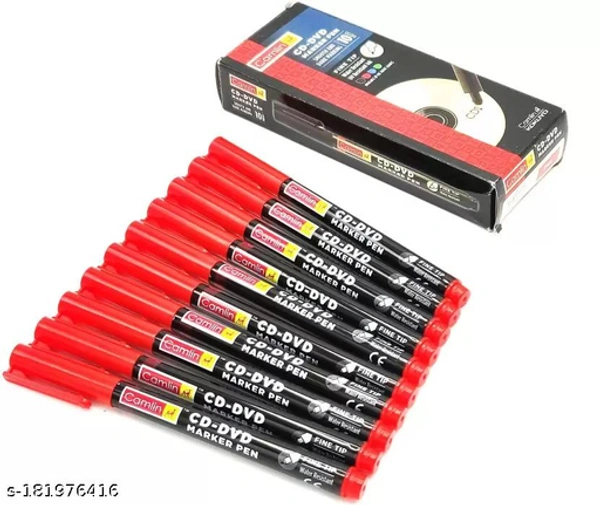 Camlin Cd/Dvd  Marker Set Of 10 - Red