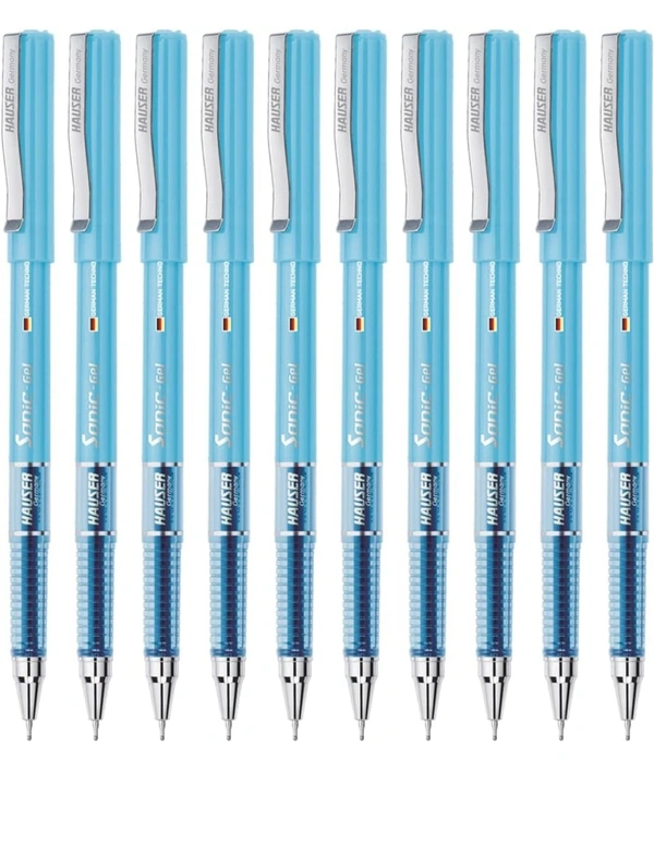 Hauser Sonic Gel Pen Set Of 10 - Blue