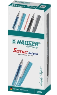 Hauser Sonic Gel Pen Set Of 10 - Blue