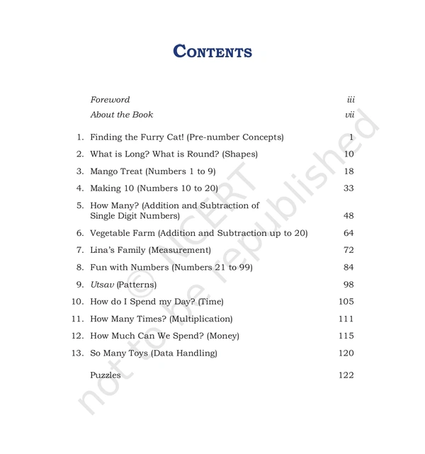 1st Class Ncert Mathematics Book Joyful