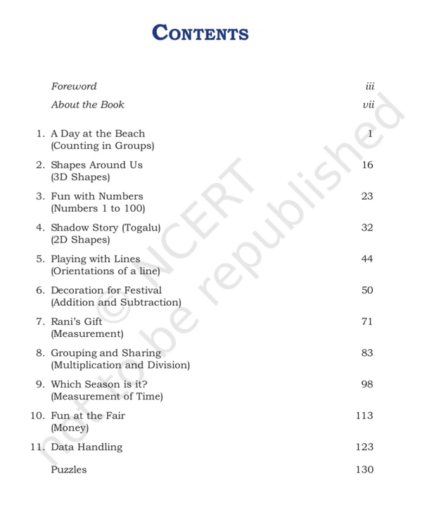 2nd Class Ncert Mathematics Book Joyful
