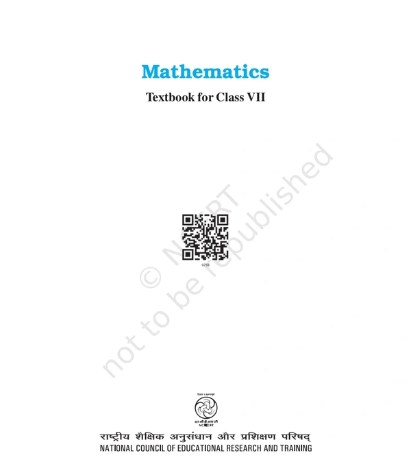 7th Class Ncert/Rbse Mathematics Book Maths