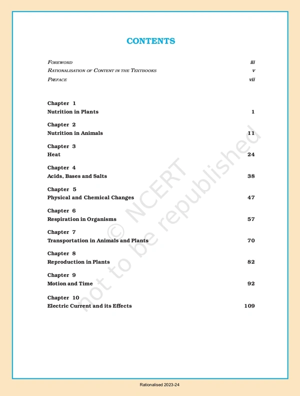 7th Class Ncert/Rbse Science Book