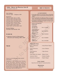 7th Class Ncert/Rbse Politics Book Social And Political Life