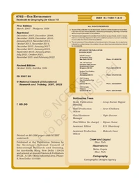 7th Class Ncert/Rbse Geography Book Our Environment