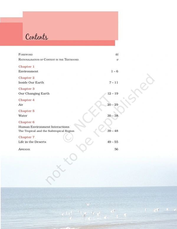 7th Class Ncert/Rbse Geography Book Our Environment