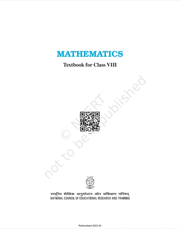 8th Class Rbse/Ncert Mathematics Book 