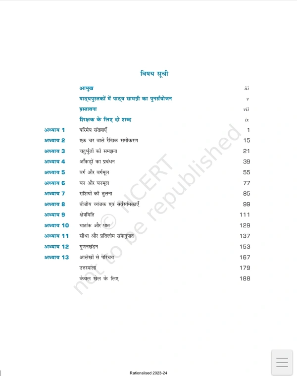 8th Class Rbse/Ncert Ganit Book 