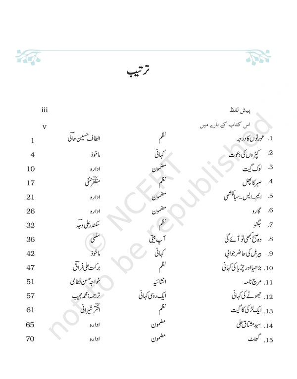 8th Class Rbse/Ncert Urdu Book Jaan Pehchan