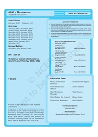 6th Class Rbse/Ncert Mathematics Book 