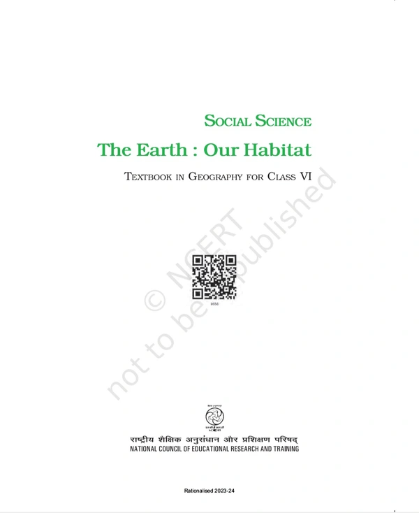 6th Class Rbse/Ncert Geography Book The Earth Our Habitat