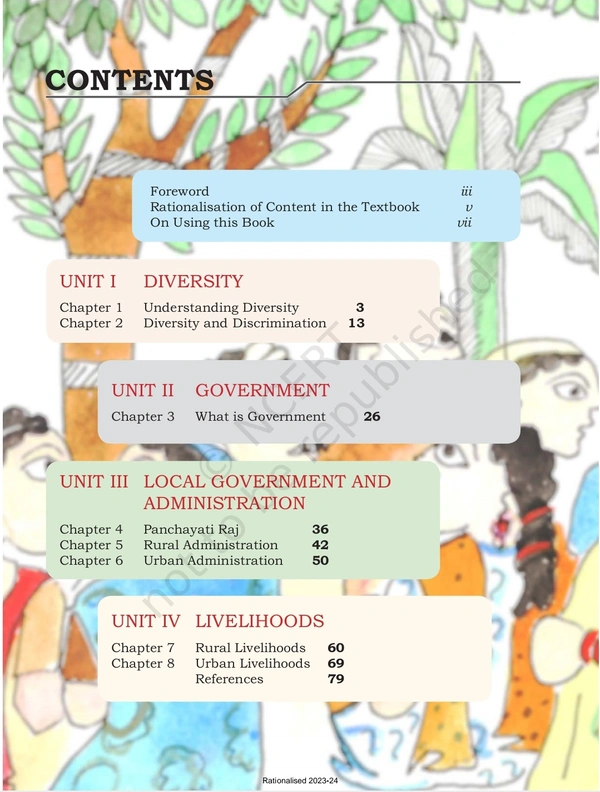6th Class Rbse/Ncert Political Science Book Social And Political Life -I