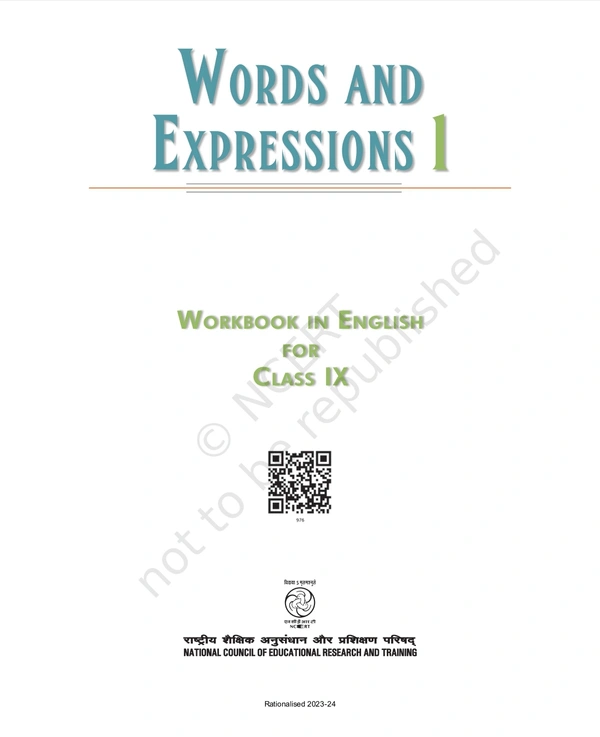 9th Class Ncert English Book Words And Expressions-I