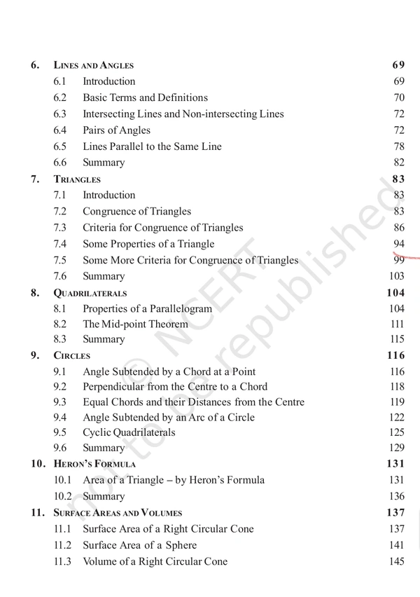 9th Class Ncert/Rbse Mathematics Subject Book