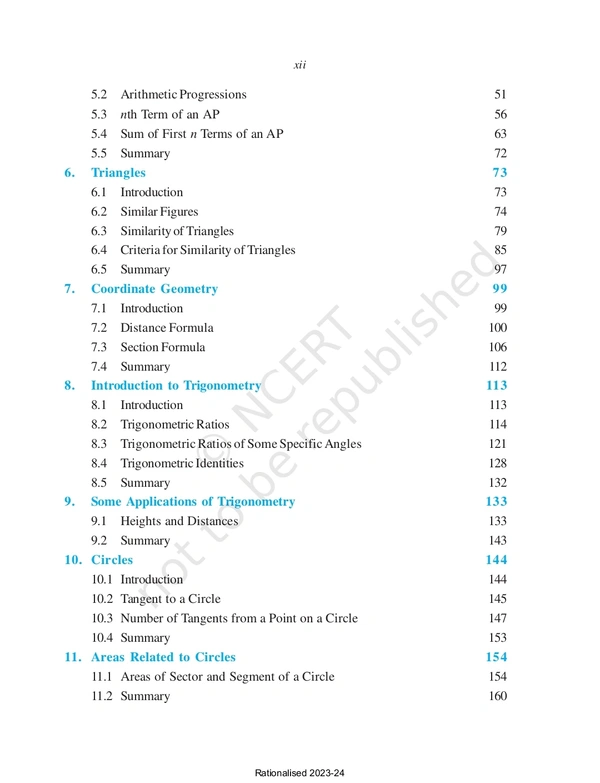 10th Class Rbse/Ncert Mathematics Book (1062)
