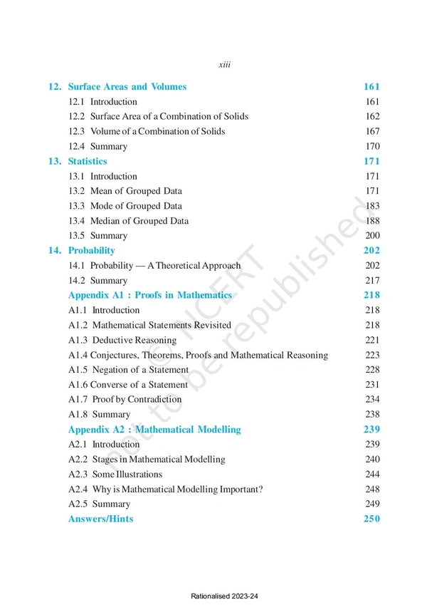 10th Class Rbse/Ncert Mathematics Book (1062)