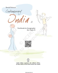 10th Class Geography Subject book Contemporary India-II (1068)