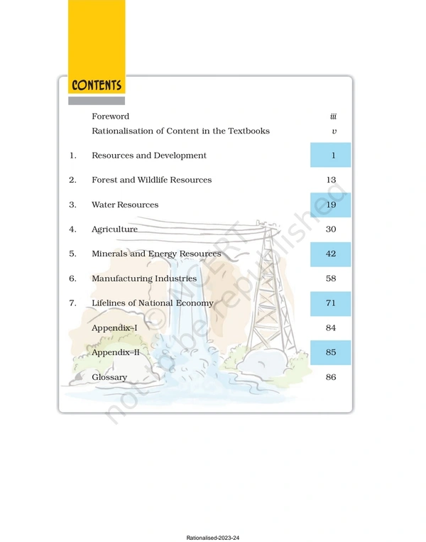 10th Class Geography Subject book Contemporary India-II (1068)