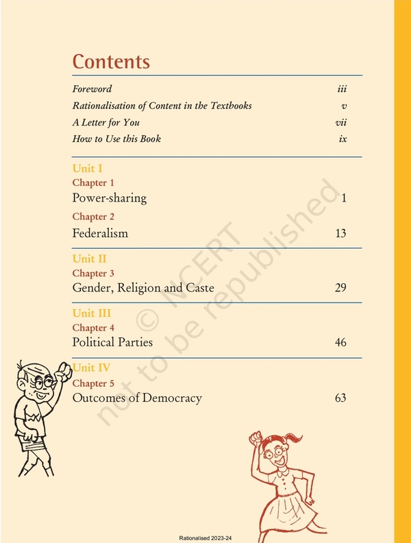 10th Class Rbse/Ncert Politics Subject book Democratic Politics-II (1072)