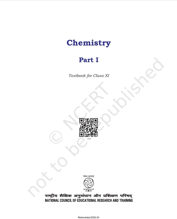 11th Class Rbse/Ncert Chemistry Subject book Chemistry Part-1