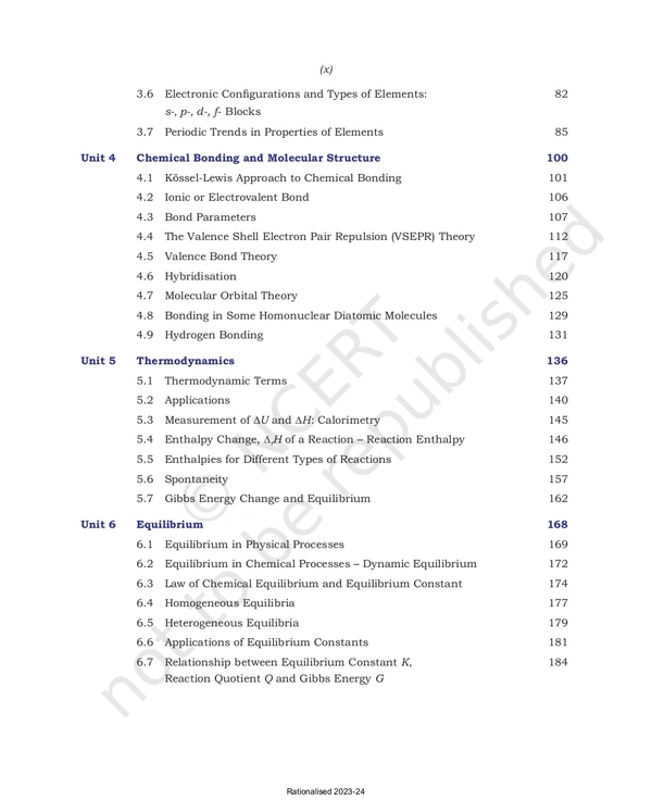 11th Class Rbse/Ncert Chemistry Subject book Chemistry Part-1