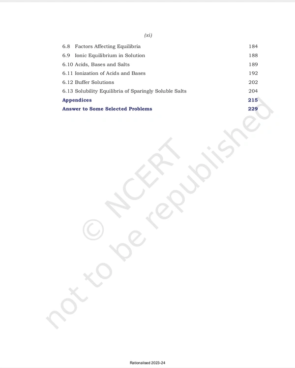 11th Class Rbse/Ncert Chemistry Subject book Chemistry Part-1