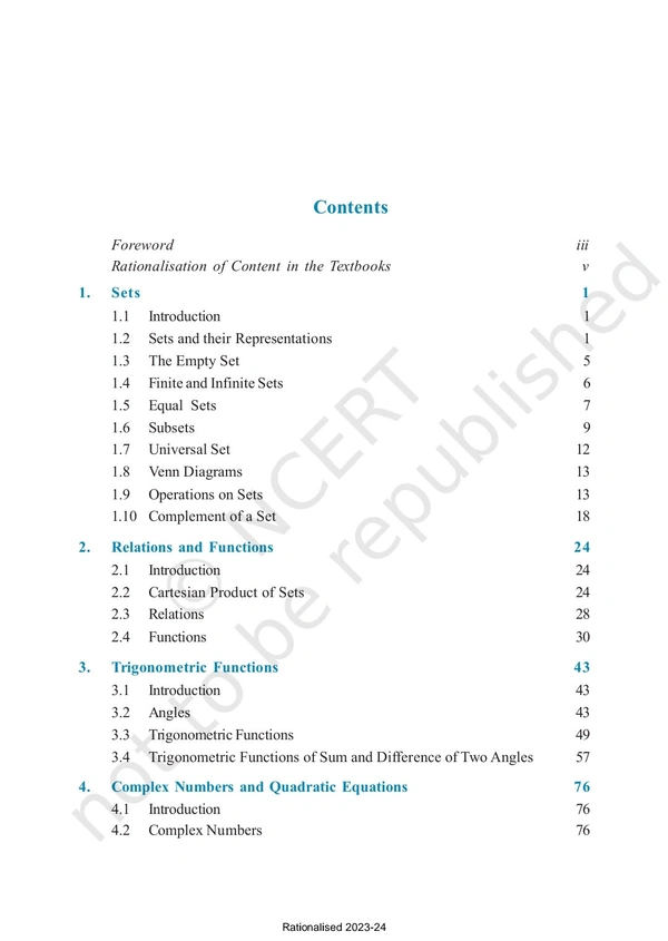 11th Class Rbse/Ncert Mathematics