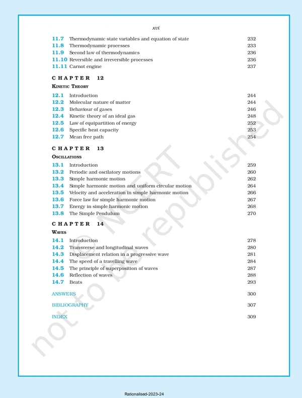 11th Class Rbse/Ncert Physics Subject book Physics Part-2