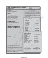 11th Class Rbse/Ncert Geography Subject book Fundamental Of Physical Geography