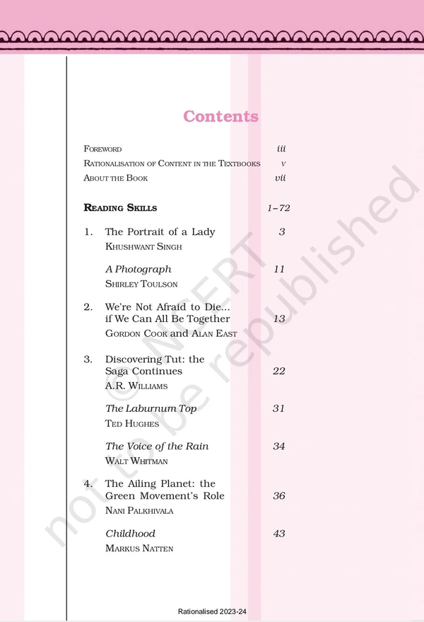 11th Class Rbse/Ncert English Subject book Hornbill (11072)