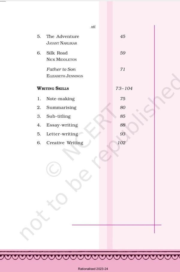 11th Class Rbse/Ncert English Subject book Hornbill (11072)