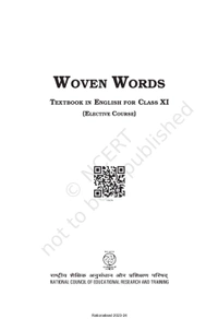 11th Class Rbse/Ncert English Litreture Subject book Woven Words