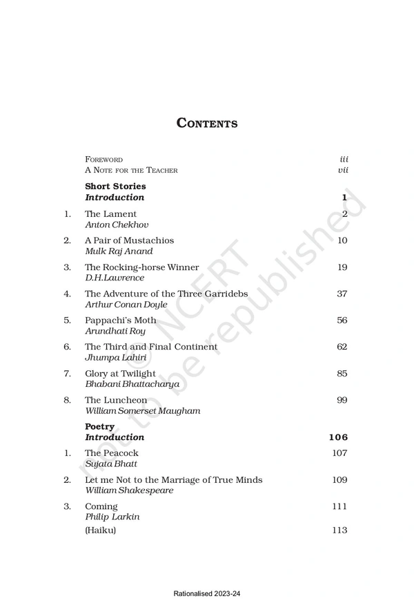 11th Class Rbse/Ncert English Litreture Subject book Woven Words