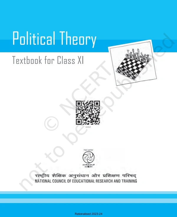 11th Class Rbse/Ncert Politics Subject book Political Theory (11117)
