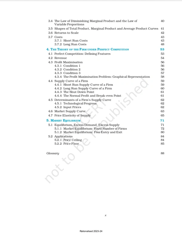 11th Class Rbse/Ncert Economics Subject book Microeconomics(12103)