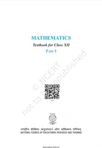 12th Class Rbse/Ncert Mathematics Part-1  (12079)