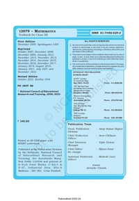12th Class Rbse/Ncert Mathematics Part-1  (12079)