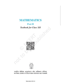 12th Class Rbse/Ncert Mathematics Part-2 book (12080)