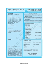 12th Class Rbse/Ncert Mathematics Part-2 book (12080)
