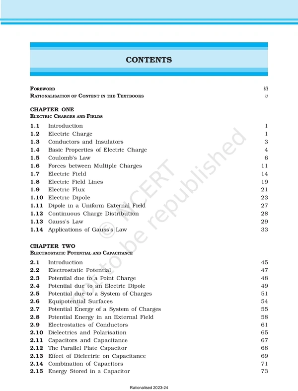 12th Class Rbse/Ncert Physics Part-1 book (12089)