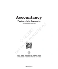 12th Class Rbse/Ncert Accountancy Subject Book Partnership Accounts (12117)