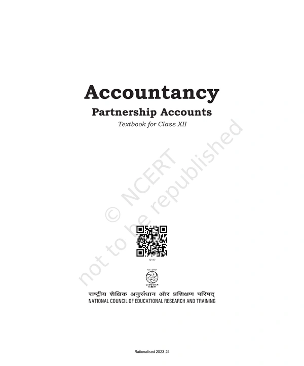 12th Class Rbse/Ncert Accountancy Subject Book Partnership Accounts (12117)