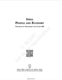12th Class Rbse/Ncert Geography Subject book India People and Economy(12099)