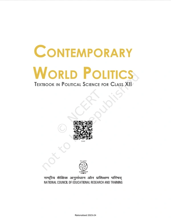 12th Class Rbse/Ncert Politics Subject book Contemporary World Politics (12097)